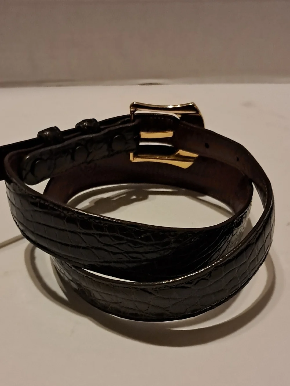 Douglas Magnus Genuine American Alligator Leather Belt Made in USA